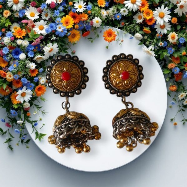 Double tone jhumka