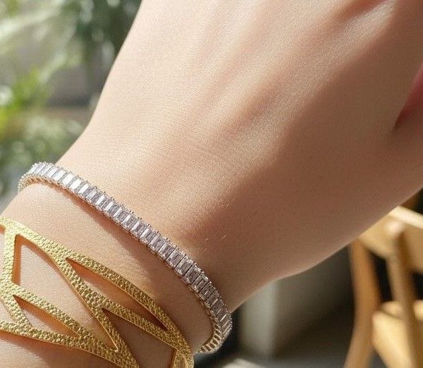 GOLDEN AD TENNIS BRACELET