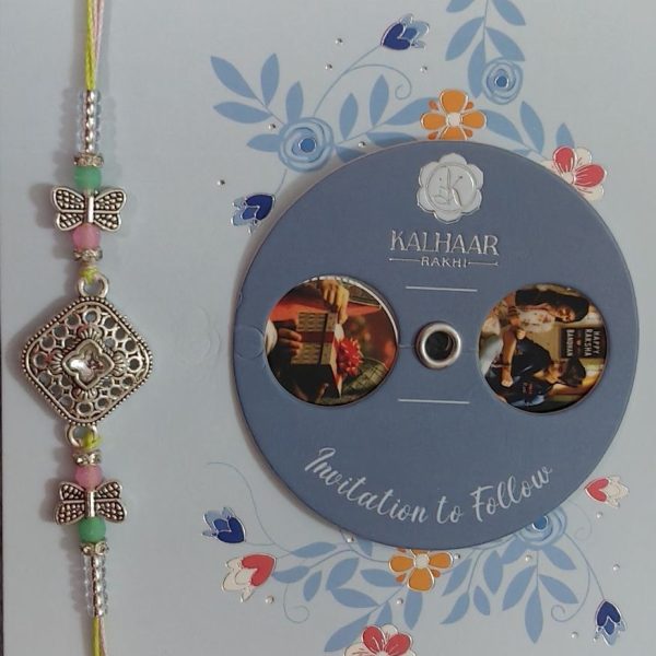 Kalhaar METALLIC RAKHI GRREN AND PINK