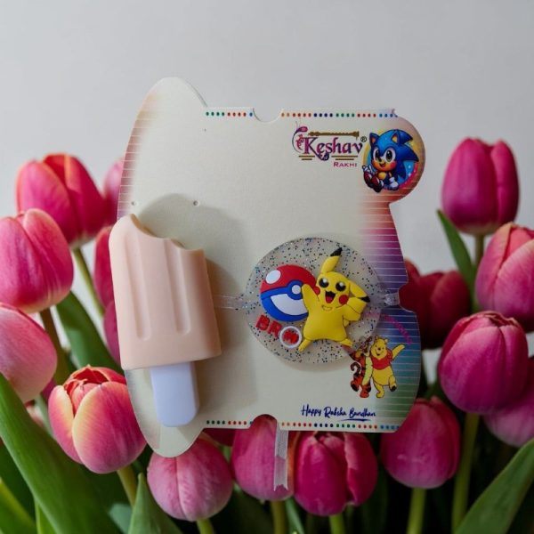 BROTHER RAKHI WITH ICECREAM ERASER(price per piece)